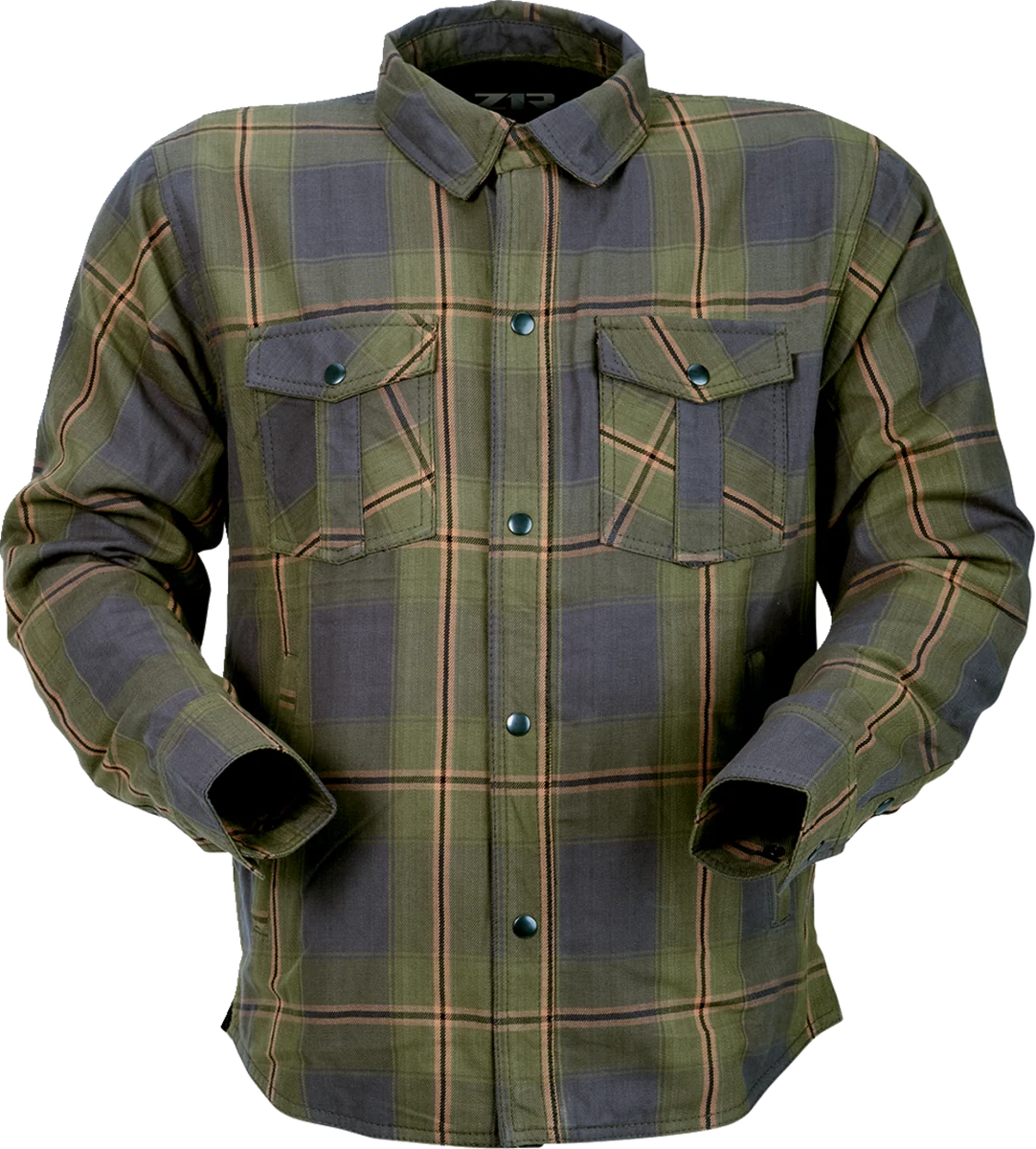 Detailed Z1R Flannel Shirt - Olive - 2XL 3040-3305 Durable