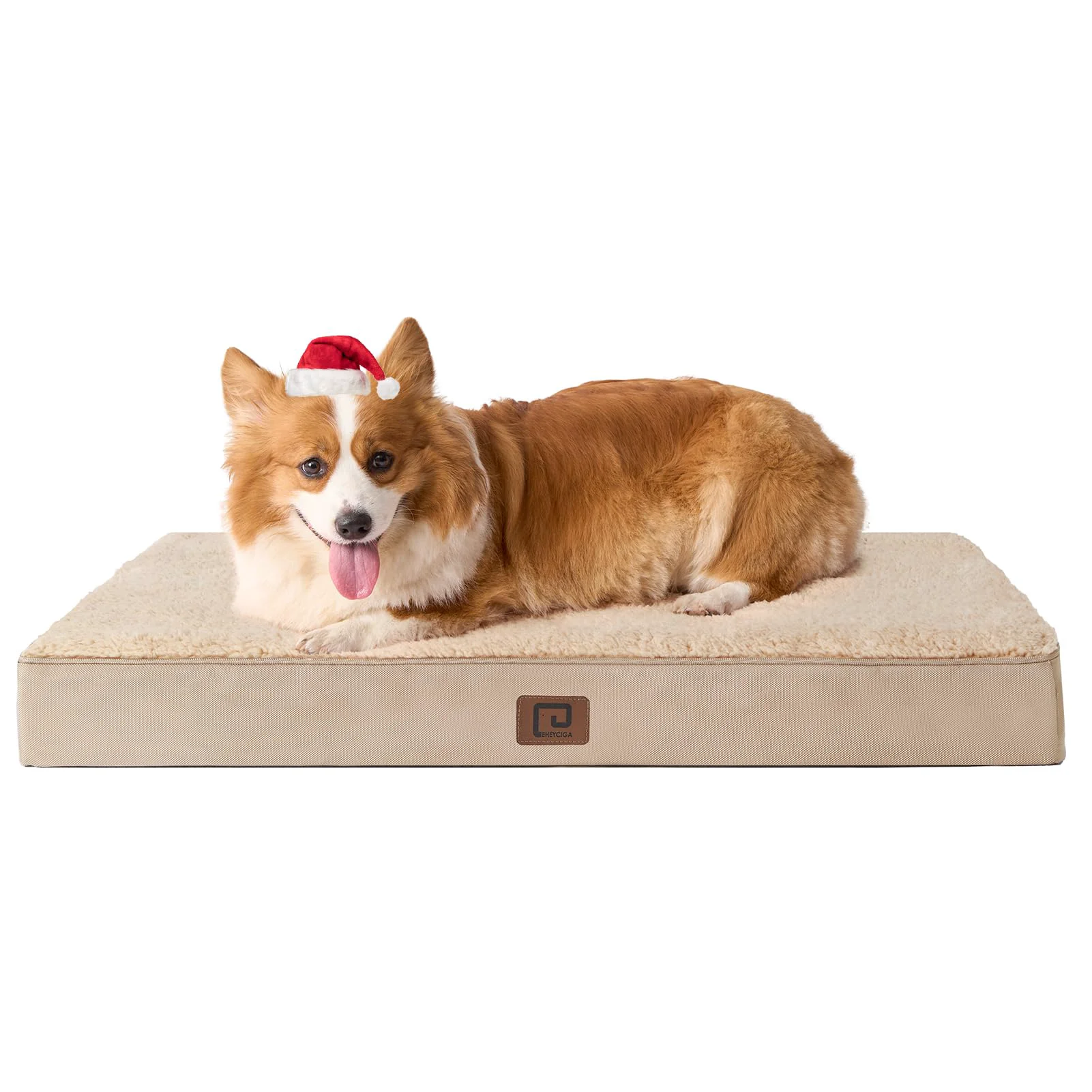 Organic EHEYCIGA Orthopedic Dog Bed for Large Dogs – Removable Washable Cover Khaki 35x23 Reliable