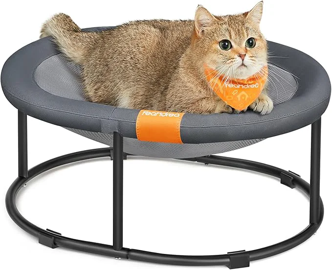 Enhanced Feandrea Pet Bed Cat Hammock d Cat Bed for Multiple Cats with Removable Washable Mesh for Pets up to 20 lb Oval Gray UPCB001G01About ThisOverview Classic