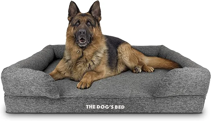 Elite The Dog s Bed XL Grey Poly-Linen Memory Foam Pain Relief Arthritis Hip Elbow Dysplasia Post Surgery Lameness Supportive Calming Waterproof Washable CoverAbout ThisOverview Flexible