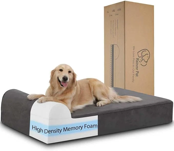 Fast Orthopedic Dog Beds for Large Dogs 7 Memory Foam Dog Beds with Waterproof Liner Chew Proof Microsuede Cover Removable and Washable Nonskid Bottom 48 x30 x7 L GreyAbout ThisOverview Recyclable