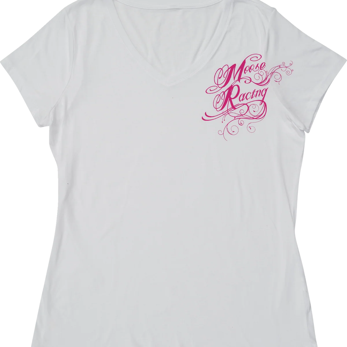 Enhanced MOOSE RACING Women's Flourish Script T-Shirt - White - Small 3031-4288 Traditional