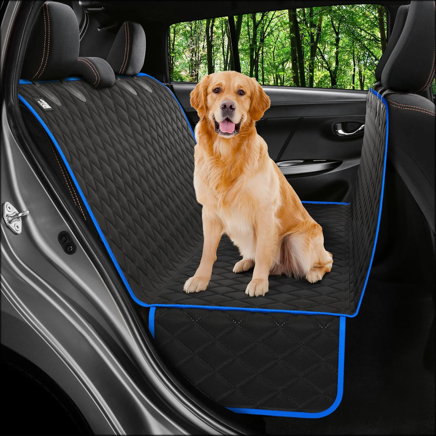 Functional Dog Car Seat Cover for Back Seat Waterproof Hammock for Car SUV Truck Non-Slip Backseat Cover for Dogs Heavy-Duty Dog Hammock Style Seat Protector Pets Easy to Install Clean Responsible