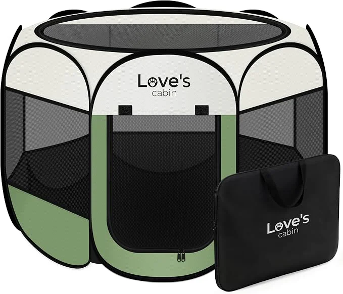 Flexible Love's cabin Pet Puppy Dog Playpen Small Dog Tent Crates Cage Indoor Outdoor Traditional