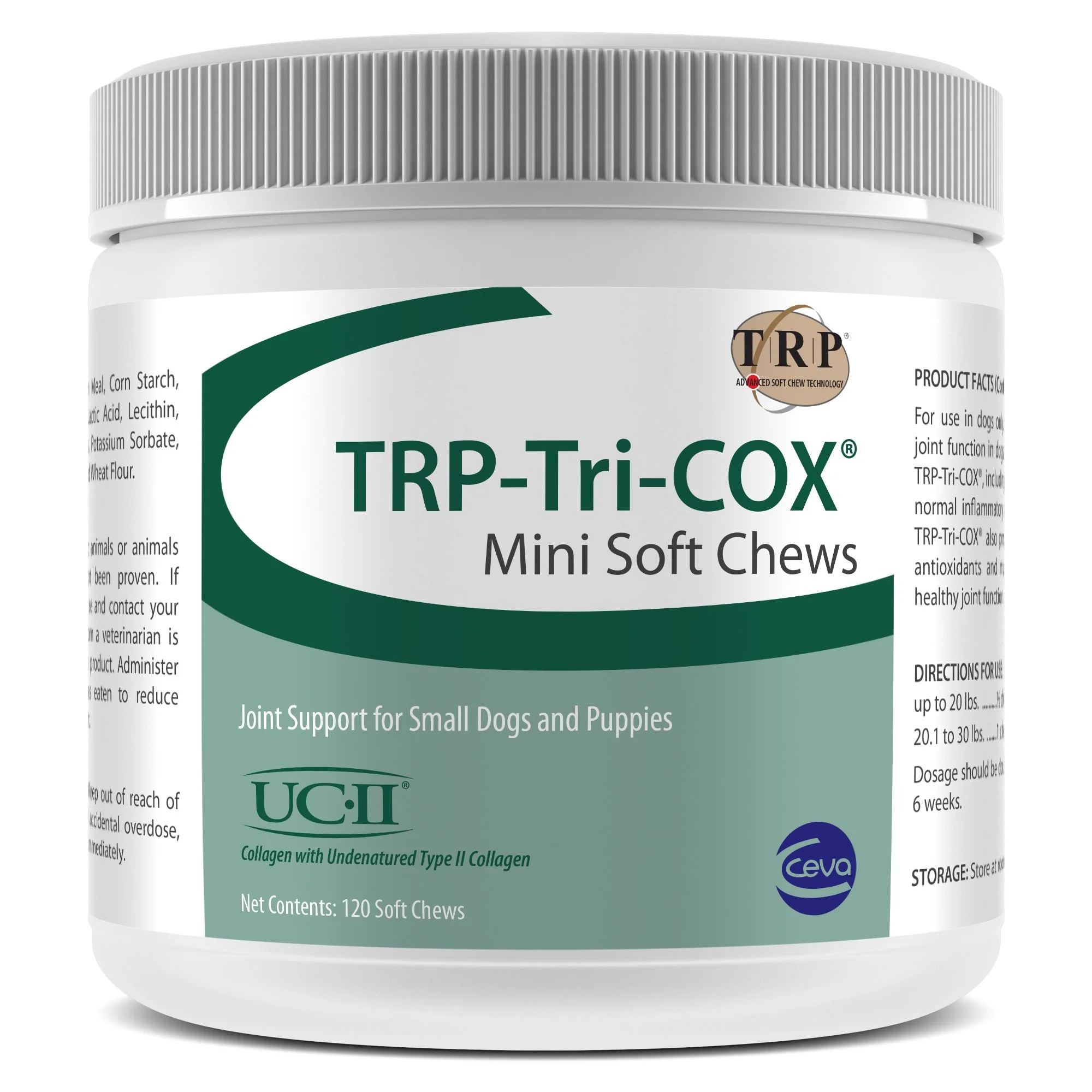 High-End Ceva TRP-Tri-COX Mini Soft Chews – Joint Support for Small Dogs Puppies 120 Count Crafted
