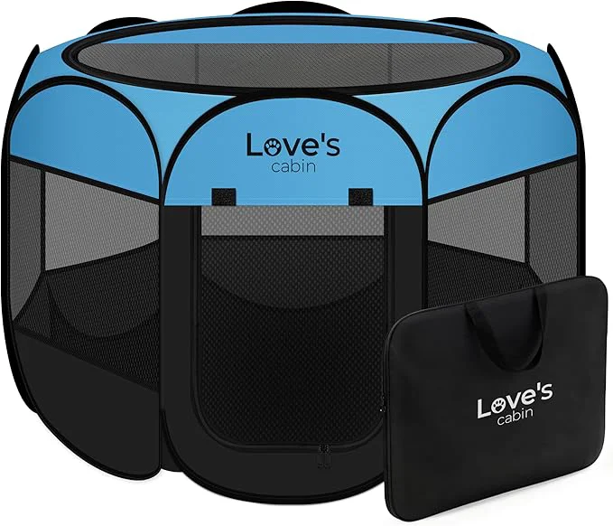 Premium Love's cabin Pet Puppy Dog Playpen Small Dog Tent Crates Cage Indoor Outdoor Durable