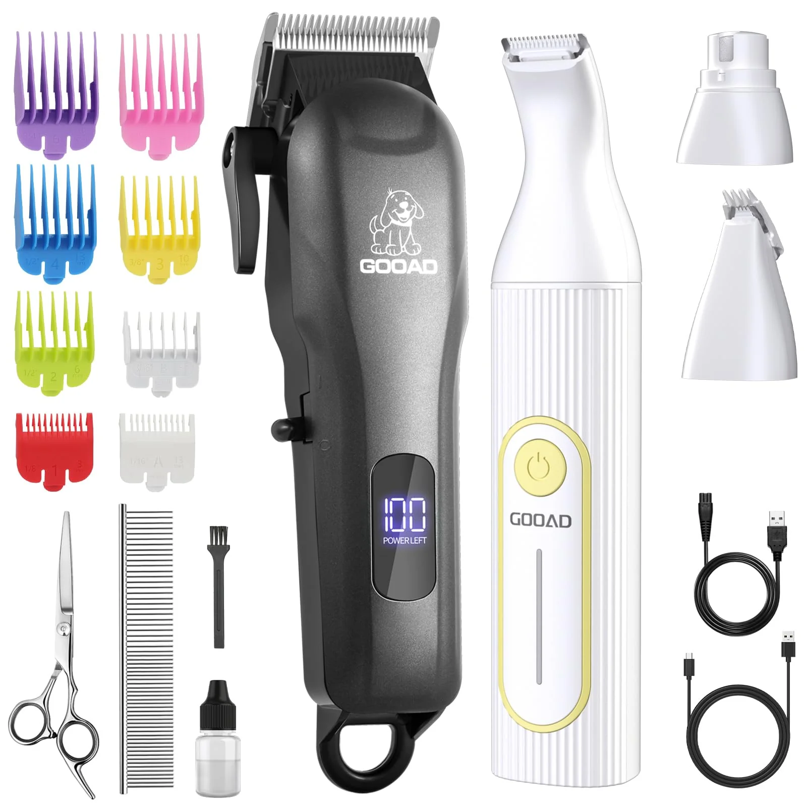 Innovative Gooad Dog Clippers Kit — Low-Noise Cordless Grooming for Thick Coats Superior