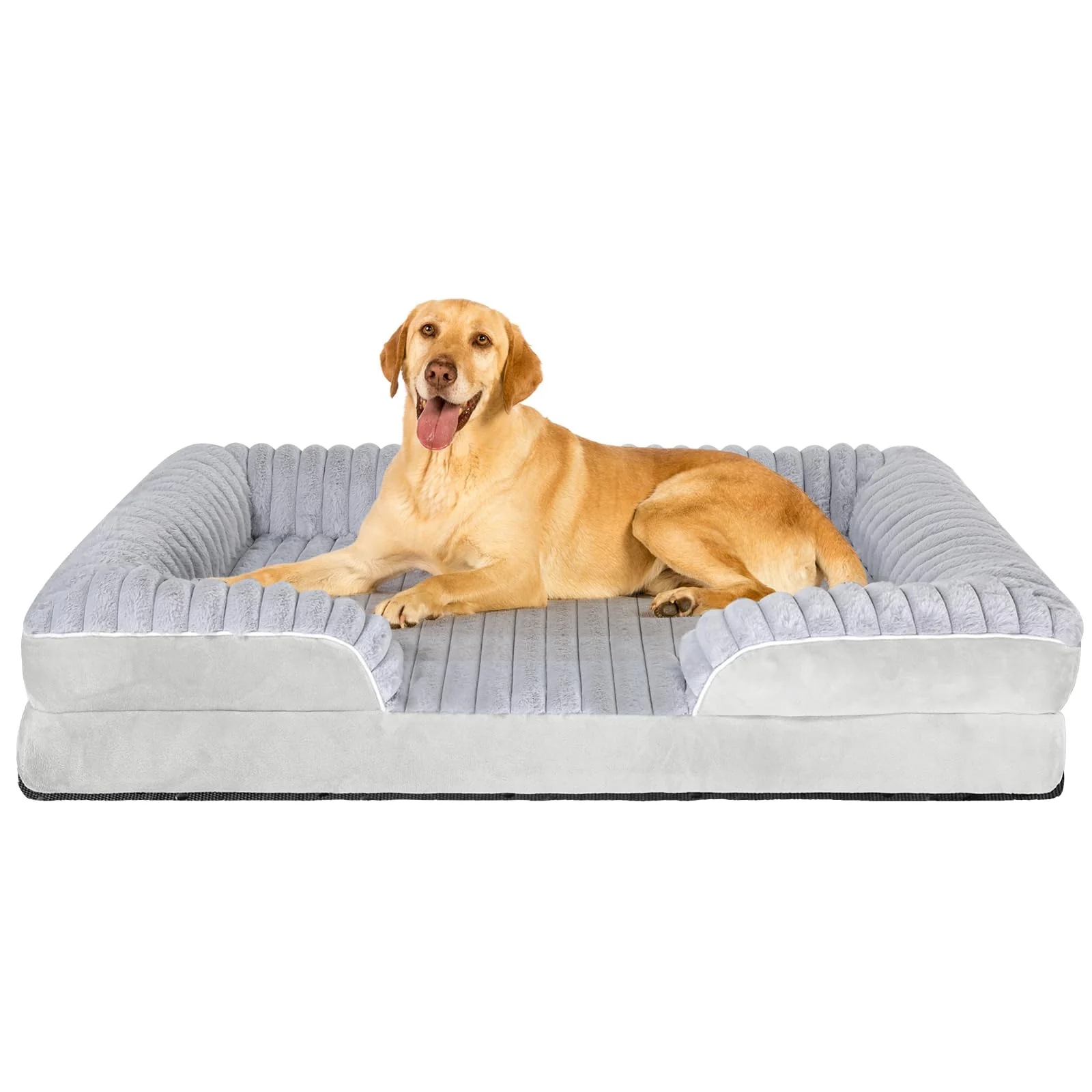 Detailed Wn's Day Orthopedic Dog Bed XL — Large Memory Foam Washable Cover Grey Artisan