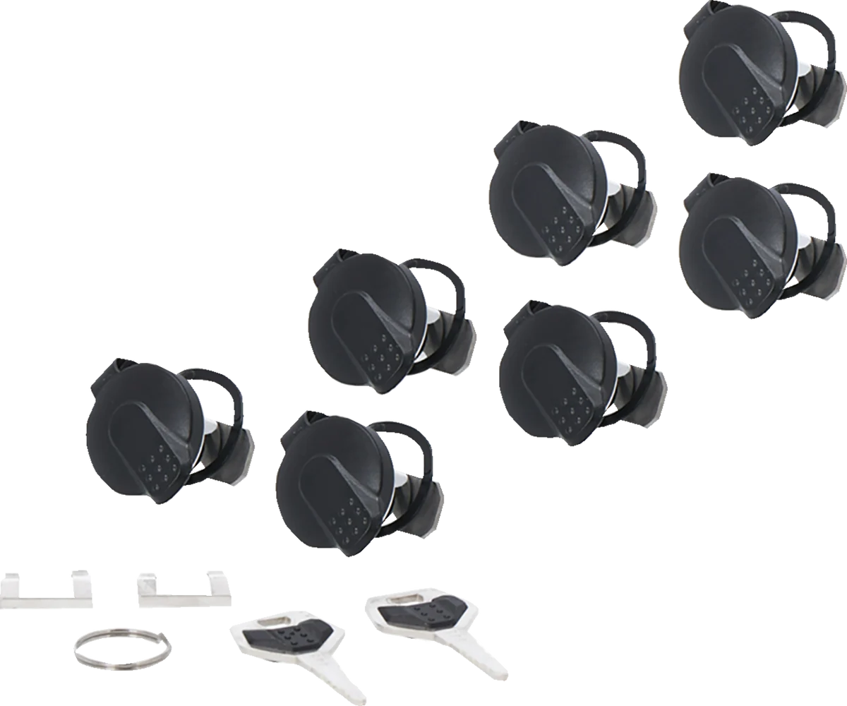 Enhanced SW-MOTECH TRAX Lock Set - 7 Matching Locks with Keys ALK.00.165.16200 Original