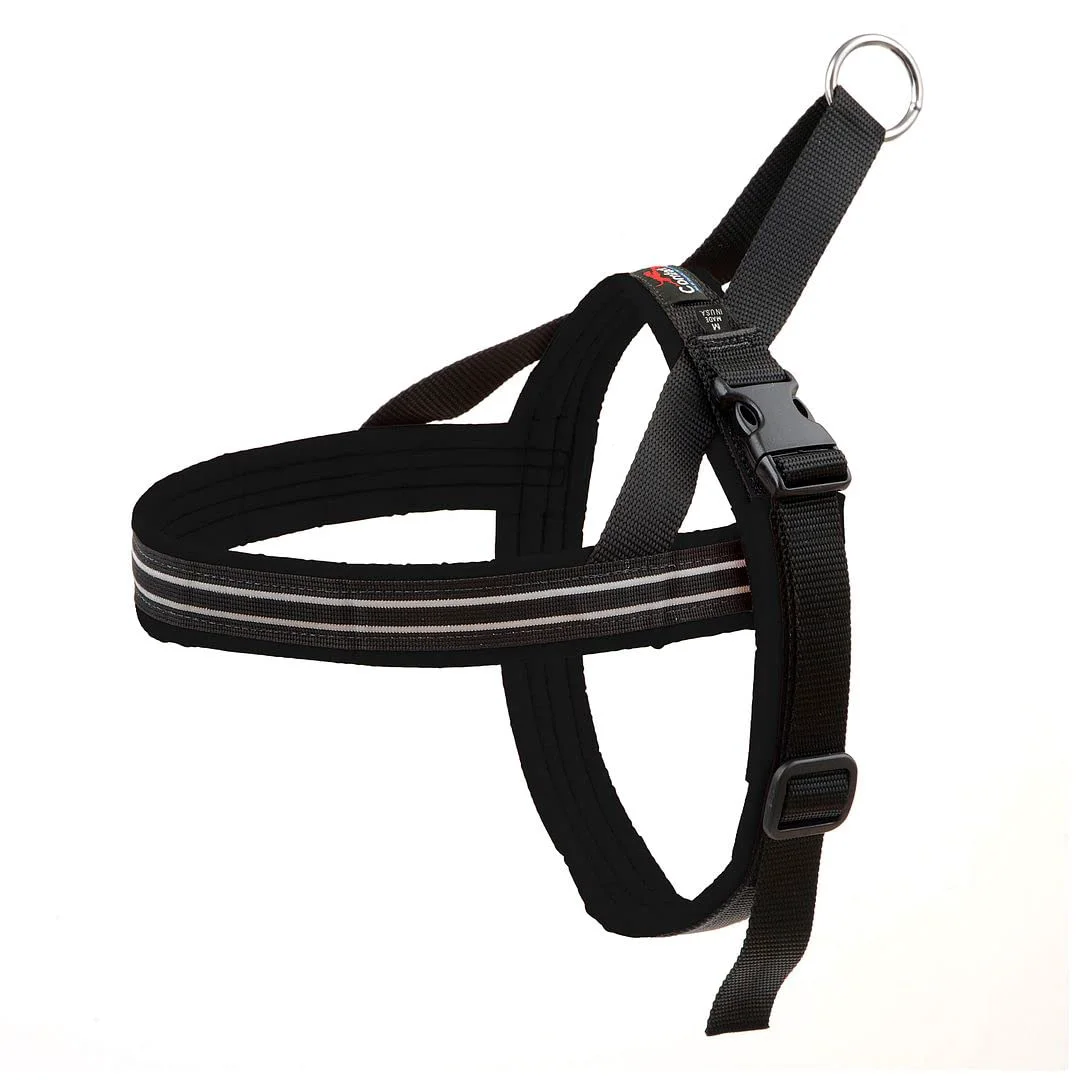 Organic ComfortFlex Sport Dog Harness – No-Choke Fully Padded Reflective S M Raven Black Soft