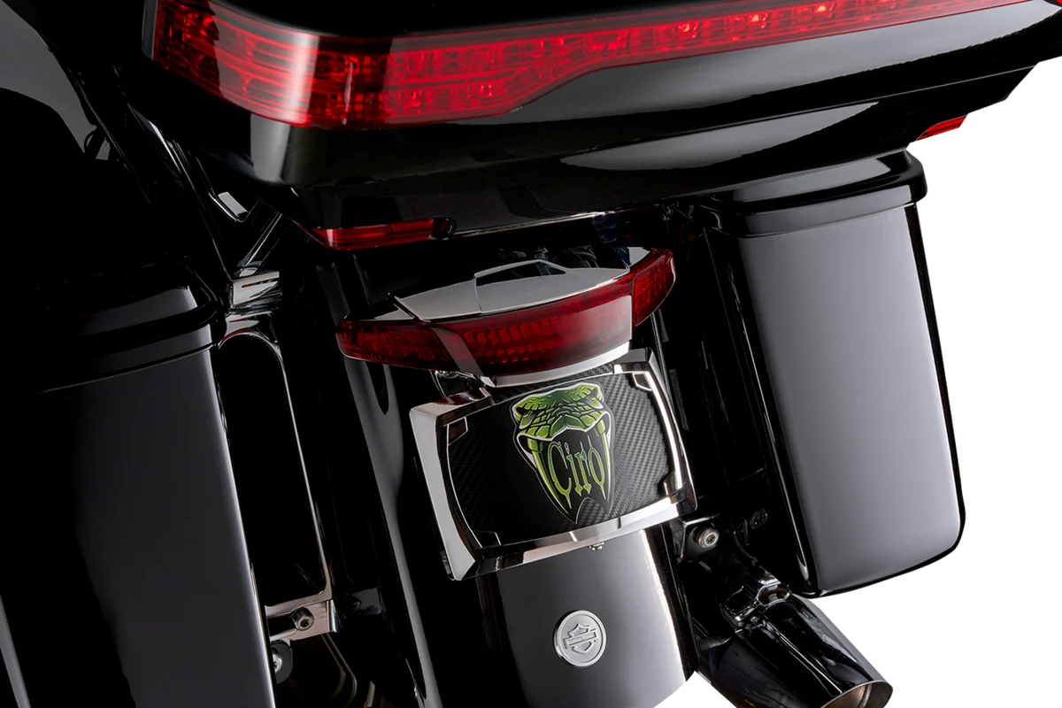Official CIRO Taillight License Plate Mount - Red Lens - Chrome 40473 Recyclable