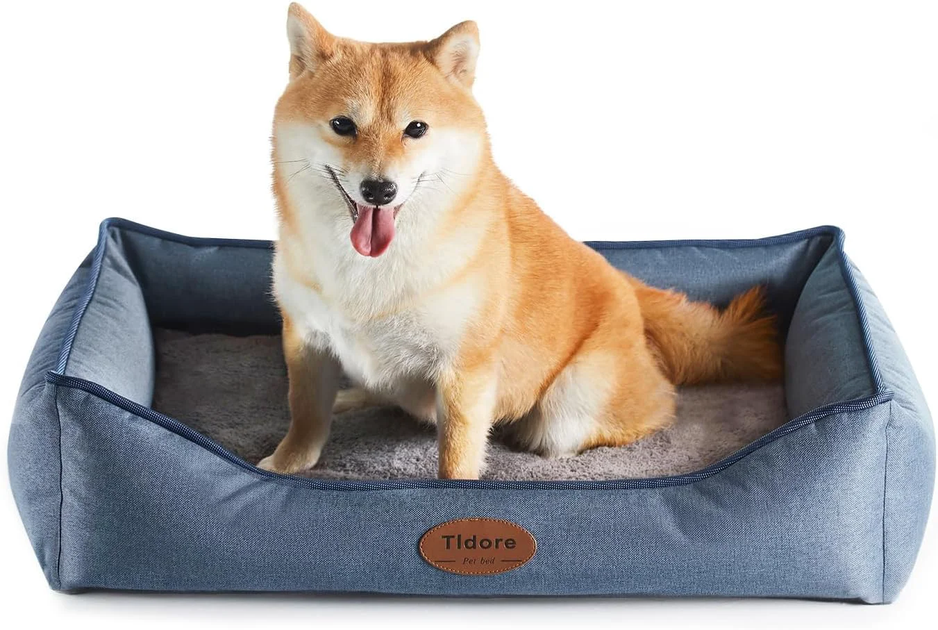 Trendy Orthopedic Dog Beds for Medium Dogs Durable Egg Crate Foam Sofa Dog Bed wit Washable Removable Cover Waterproof Lining Pet Bed for Large Dogs Denim Blue 26.4 L x 21.7 W x 6.2 Th Proven