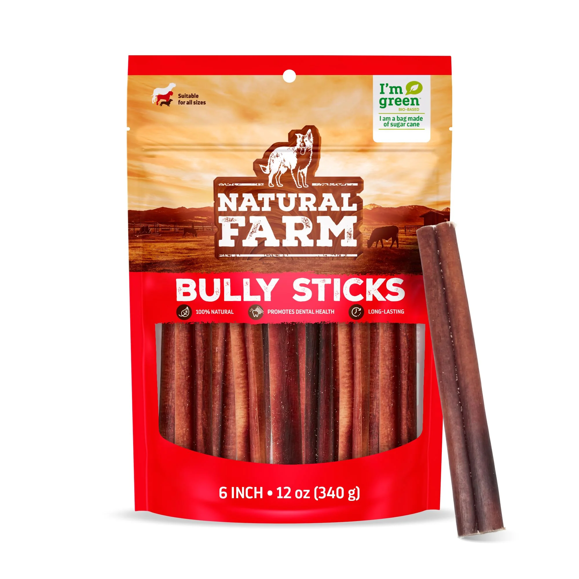 Green Natural Farm Bully Sticks Odor Effective
