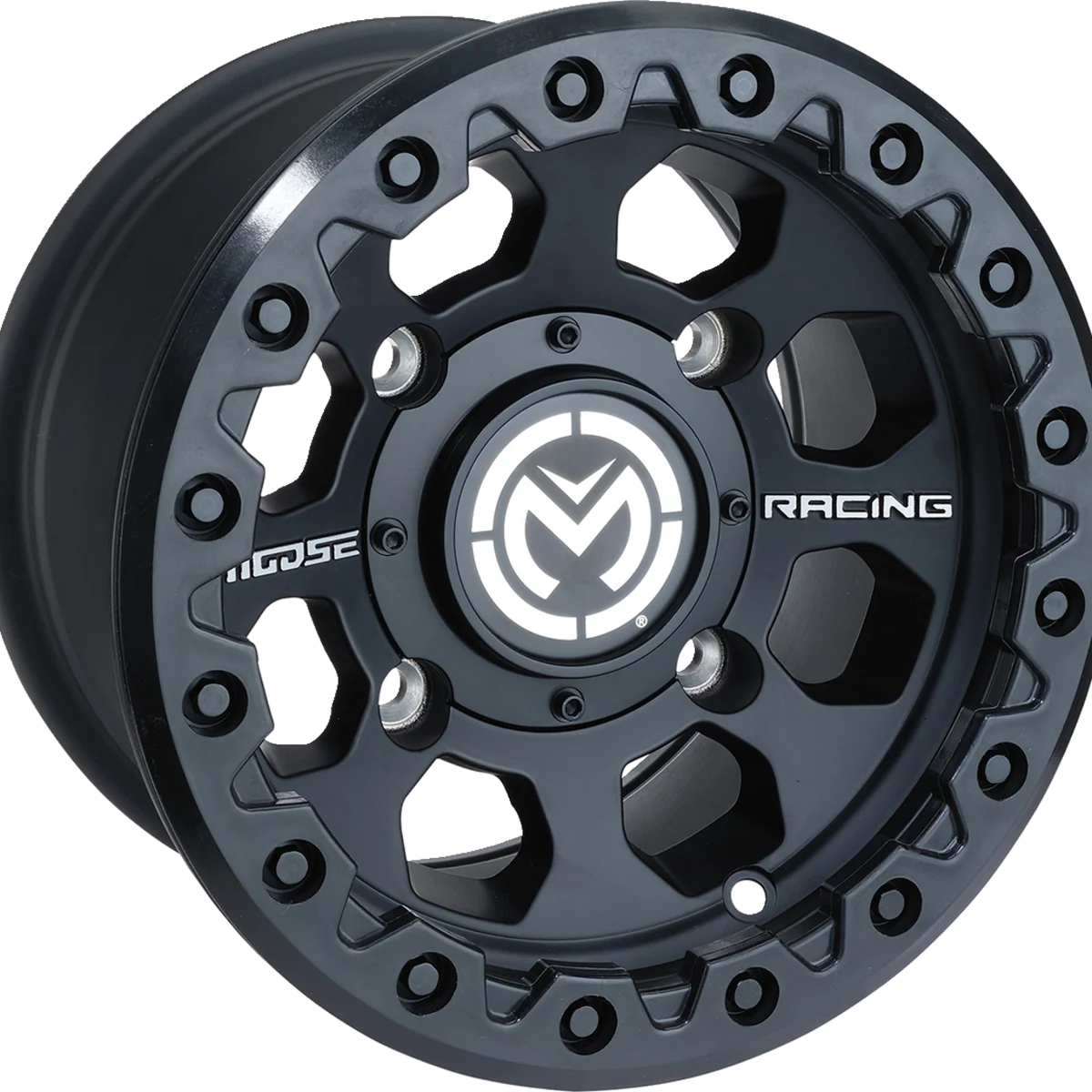 Green MOOSE UTILITY Wheel - 23X - Front Rear - Black - 15x7 - 4 156 - 5 2 23MO157156SB54 Organic