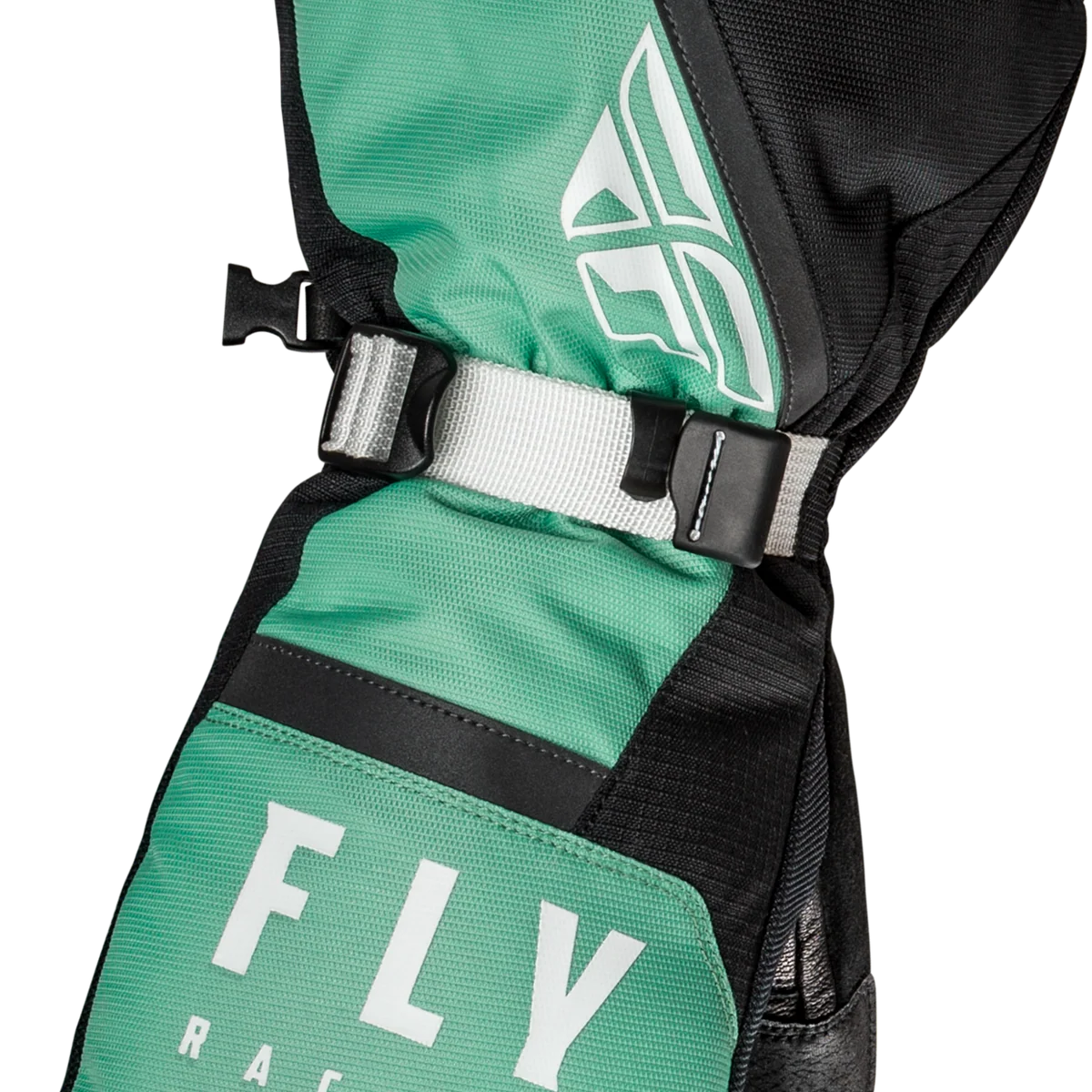 Certified Fly Racing - Cascade Mittens Black Mint Lg Efficient