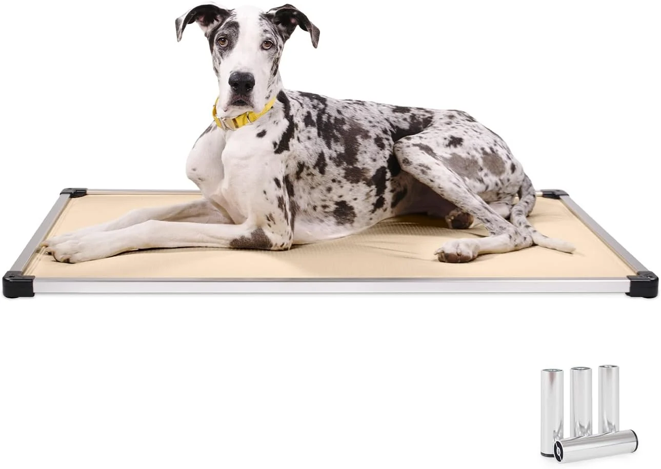 Fashionable K9 Ballistics Chew Proof Armored Padded Dog Crate Bed Virtually Indestructible Legs Included Sandstone Small 29 L x 18 W x 4.5 H Original