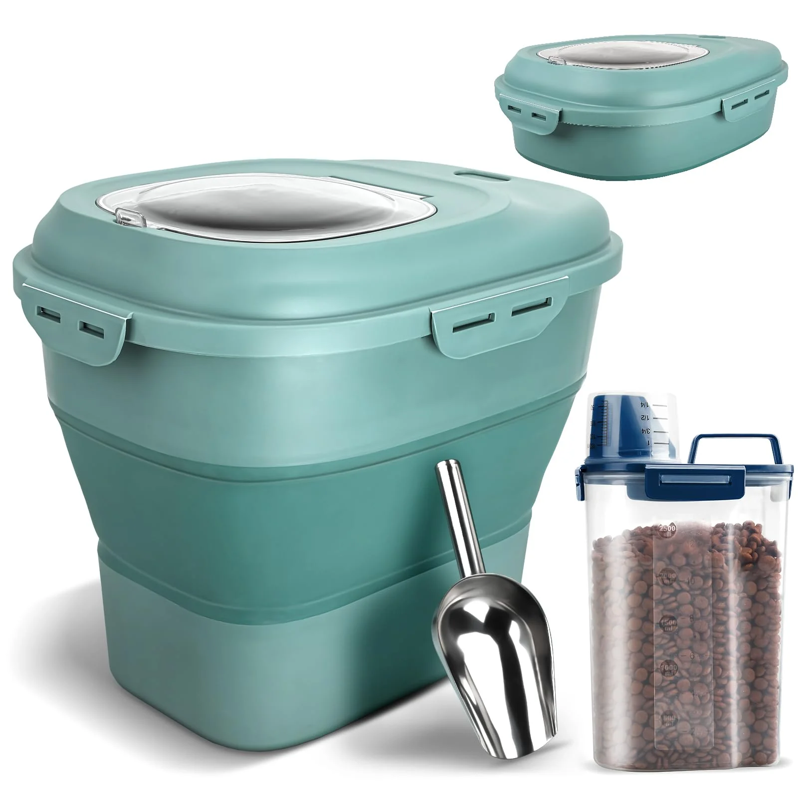 Premium Material TIOVERY Dog Food Storage Container — Collapsible Airtight 13–30lb Long-Lasting