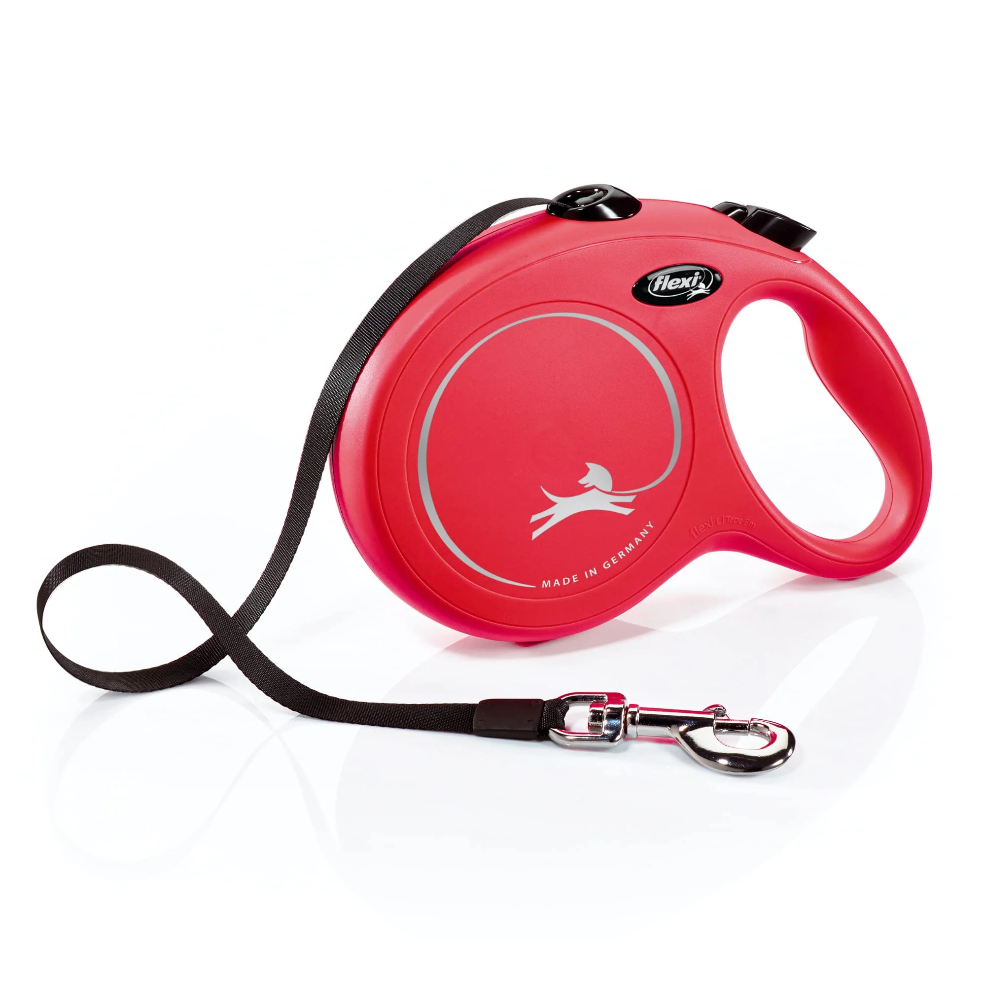 Next-Generation Flexi New Classic 26ft Red Tape Retractable Leash – Up to 110 lbs Made in Germany Unique