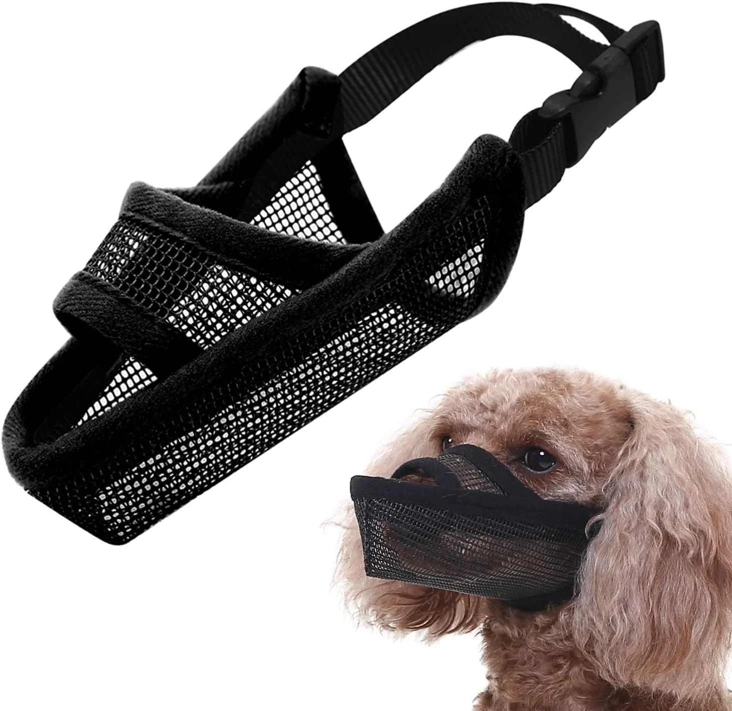 Contemporary Crazy Felix Nylon Dog Muzzle for Small Medium Large Dogs Dachshund Beagle Poodle Labrador Air Mesh Breathable and Drinkable Pet Mouth Guard for Anti-Biting Chewing Scavenging XXXS Black Green