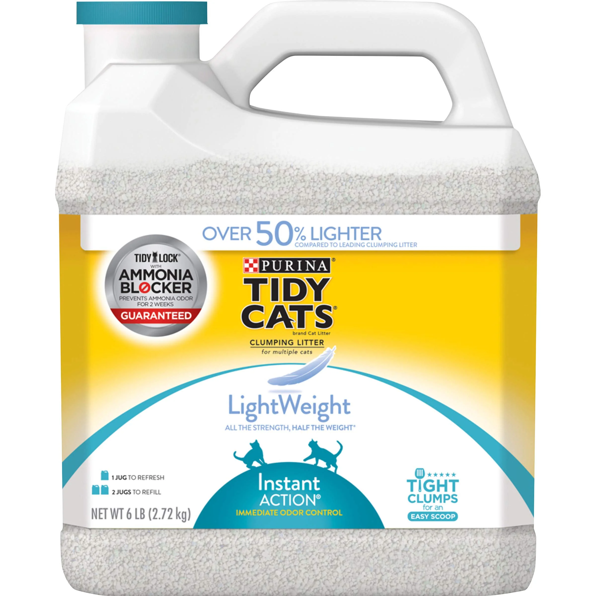 Premium Material Purina Tidy Cats Light Weight Instant Action Multi Cat L litter - 6 lb Jug Low Dust Clumping Exceptional