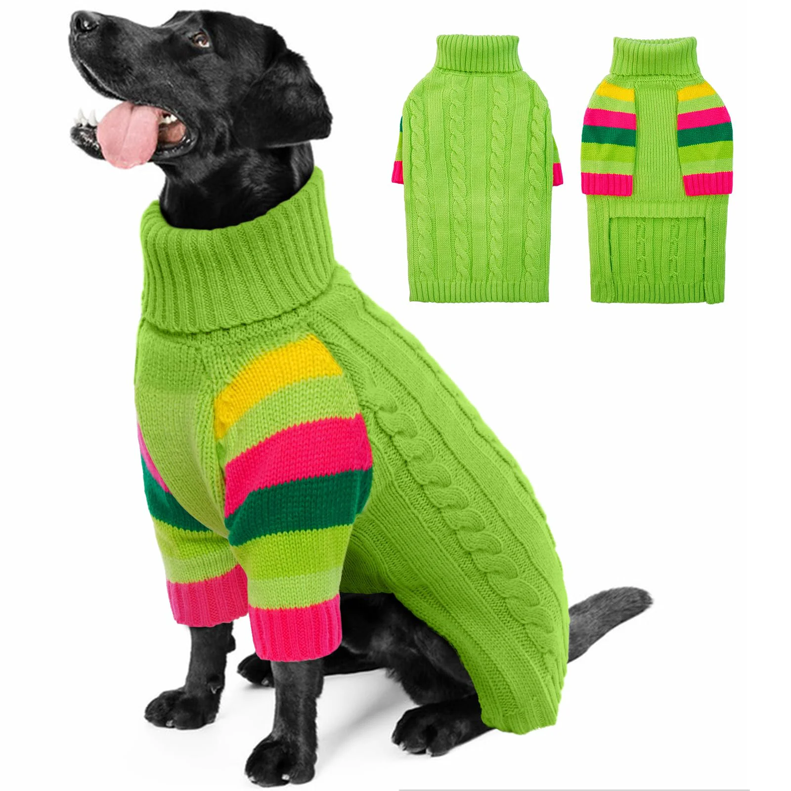 High-End OUOBOB XLarge Dog Sweaters – Stretchy Turtleneck Knit for XL Breeds Effective