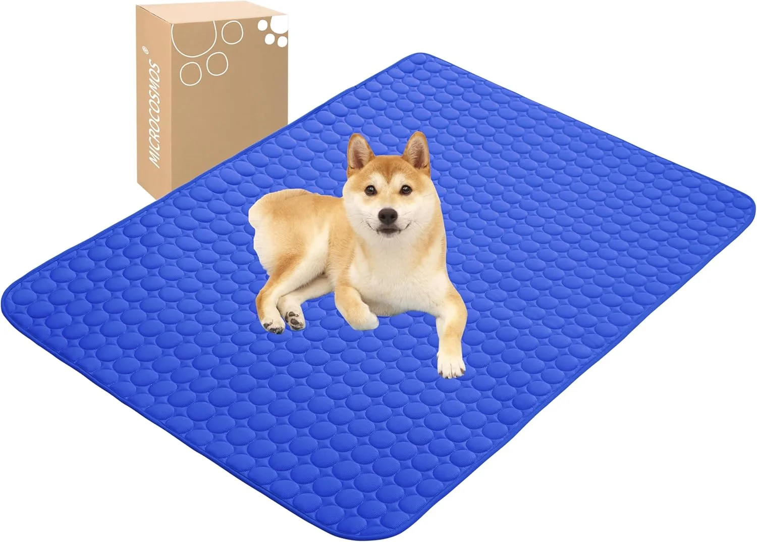High-Performance MICROCOSMOS Summer Cooling Mat Sleeping Pad- Water Absorption Top Materials Safe Easy Carry EZ Clean. Keep Cooling for Pets Kids and Adults. Dark Blue 59 x 40 Luxury