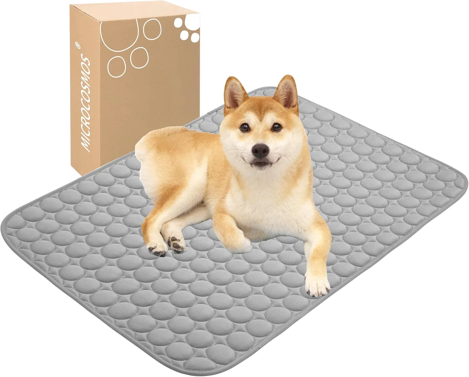 MICROCOSMOS Summer Cooling Mat Sleeping Pad- Water Absorption Top Materials Safe Easy Carry EZ Clean. Keep Cooling for Pets Kids and Adults. Drak Grey 36 x24 Secure