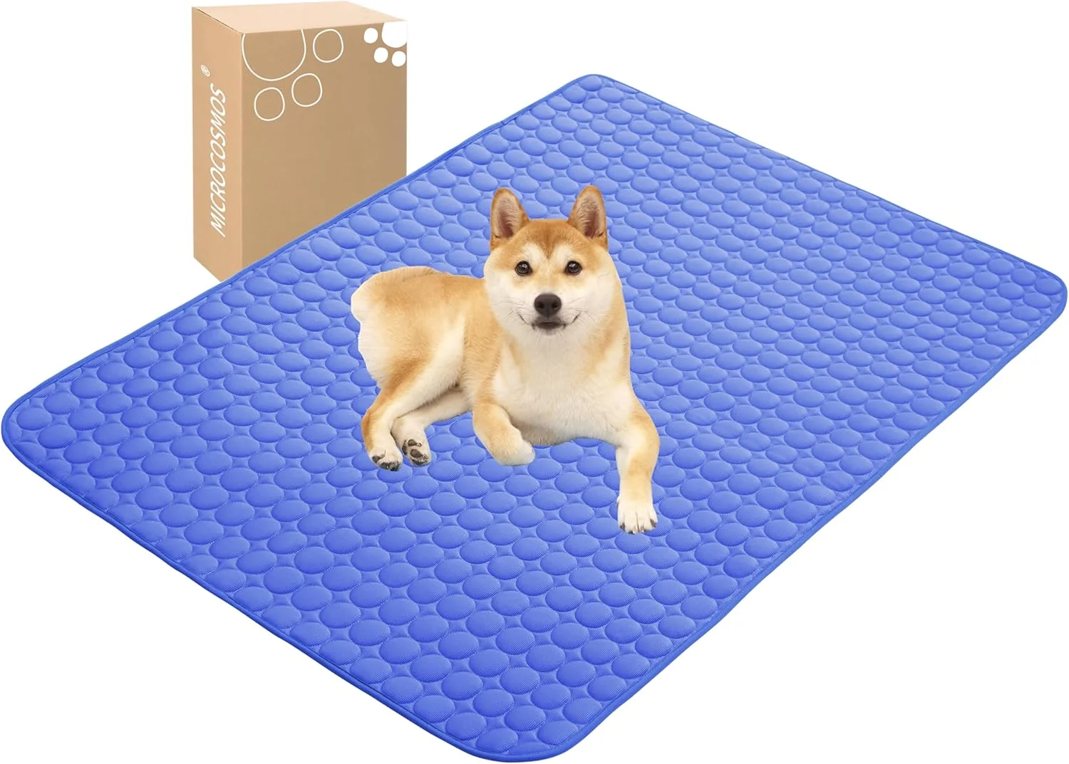 High-Quality MICROCOSMOS Summer Cooling Mat Sleeping Pad- Water Absorption Top Materials Safe Easy Carry EZ Clean. Keep Cooling for Pets Kids and Adults. Navy Blue 59 x 40 Recyclable