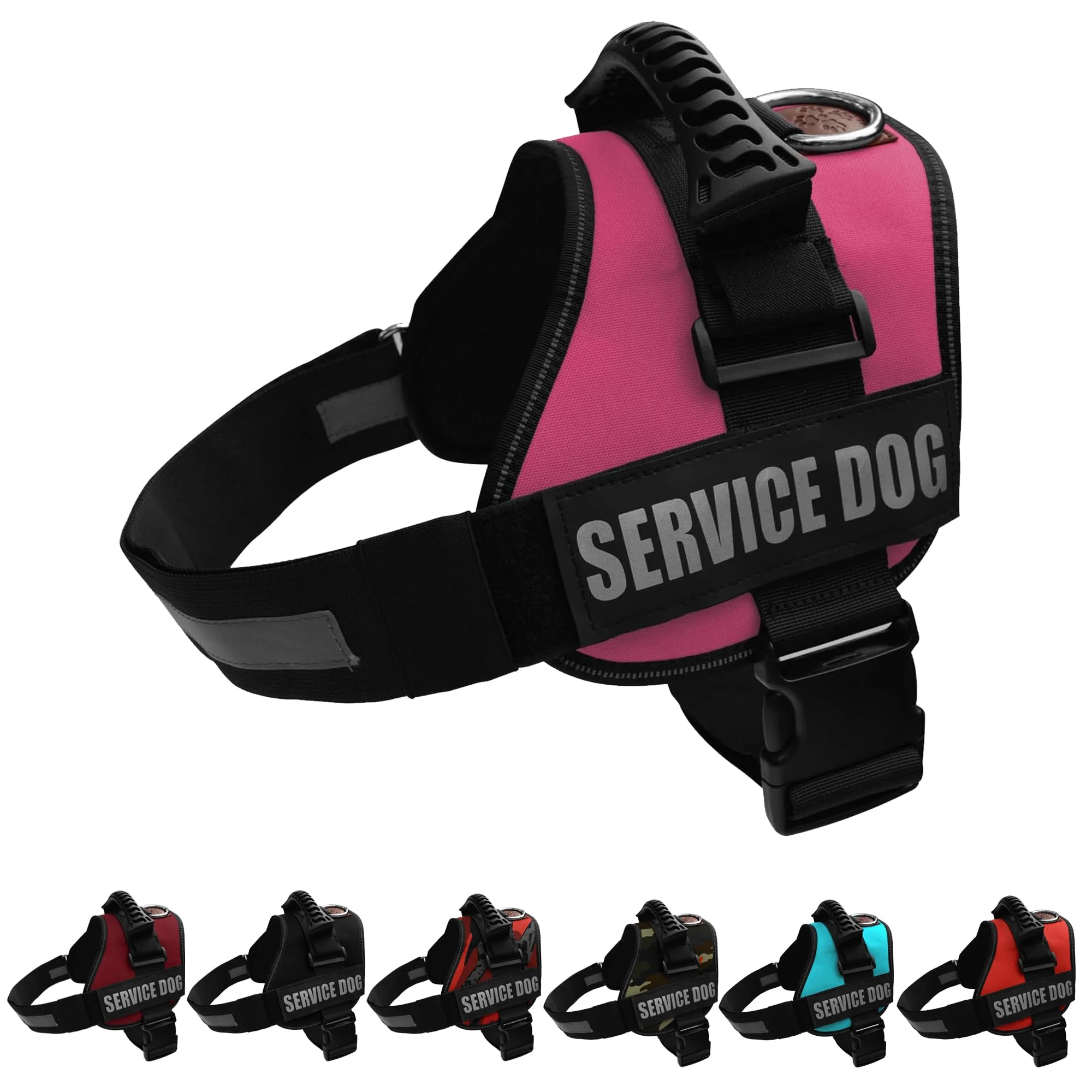 High-Grade ALBCORP Service Dog Vest Harness – Reflective No-Pull with Mesh Padding XXS-XL 2 Patches Included User-Friendly