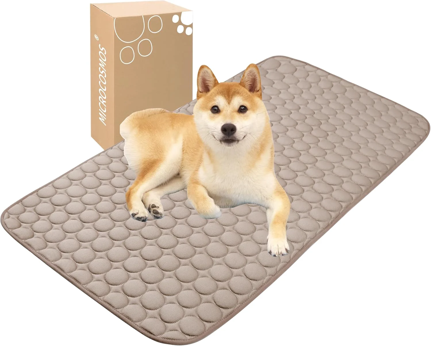 Pure MICROCOSMOS Summer Cooling Mat Sleeping Pad- Water Absorption Top Materials Safe Easy Carry EZ Clean. Keep Cooling for Pets Kids and Adults. Brown 48 x24 Specialty