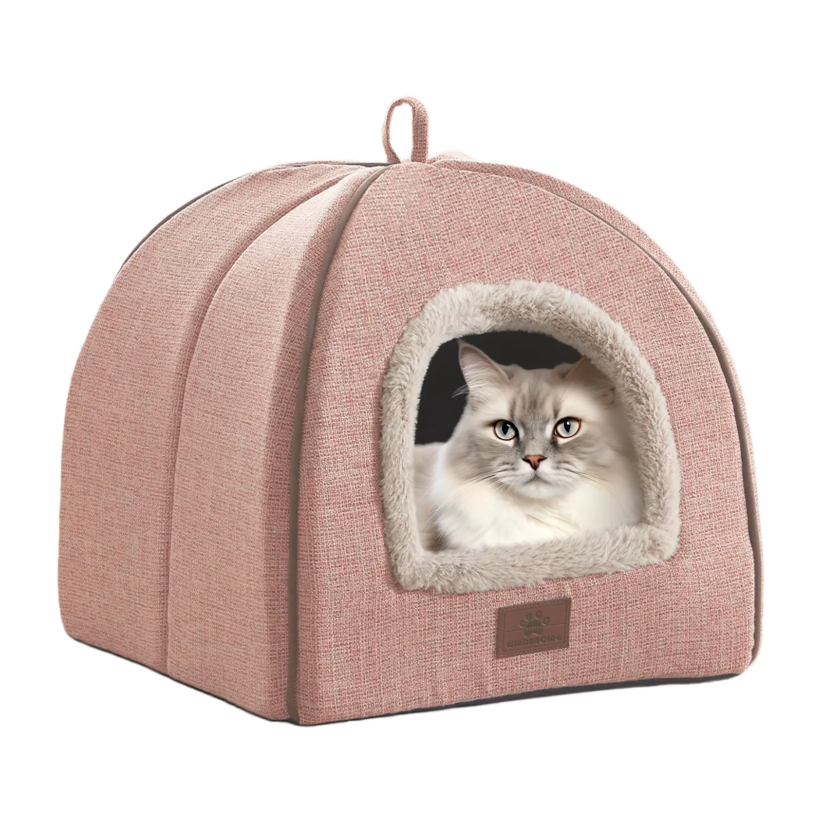 Pure WINDRACING Cat Bed for Indoor Cats – Foldable Cat Cave with Removable Washable Pillow Next-Generation