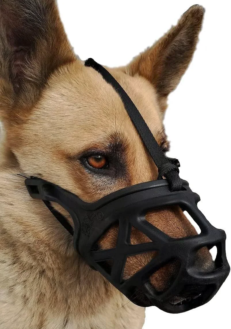 Safe Mayerzon Dog Muzzle Breathable Basket Muzzles for Small Medium Large and X-Large Aggressive Dogs Beagle German Shepherd Doberman Cage Mouth Guard Stop Biting Chewing for Grooming Training Environmentally Friendly