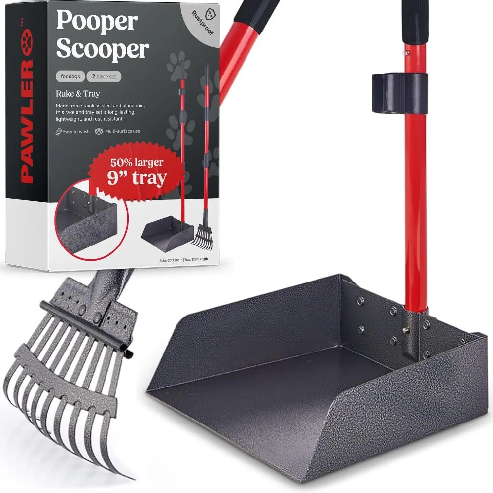 Next-Generation Pawler Pooper Scooper for Large Small Dogs Horses – Heavy Duty Aluminum Set High-Quality