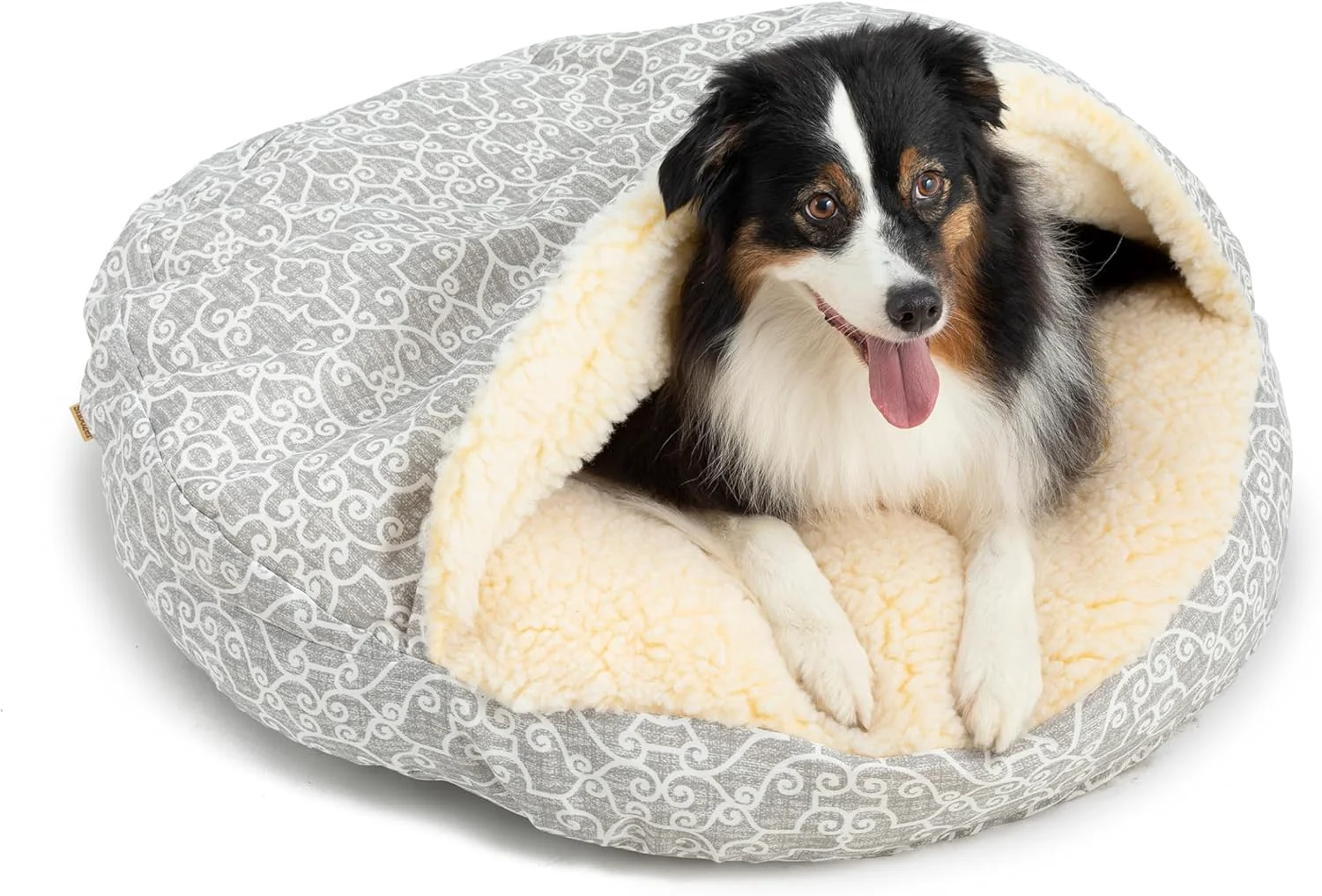 Superior Snoozer Luxury Cozy Cave Pet Bed Wag Collection Small - Ramey Gray Soft