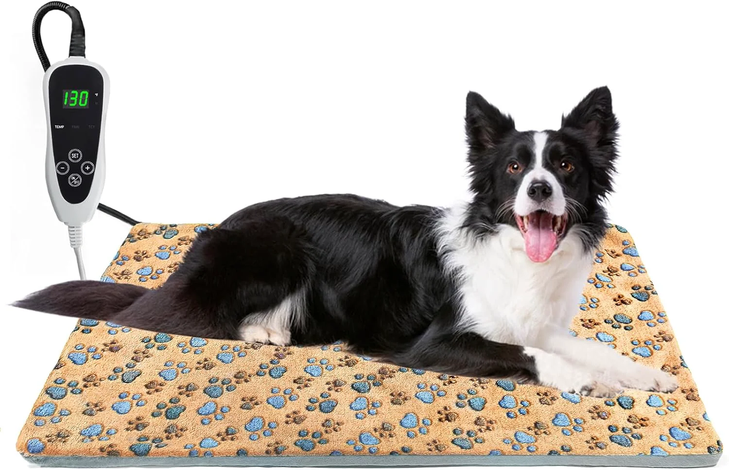 Responsible Dog Heating Pad，32×20 In Heating Pad For Dogs Intelligent Temperature Control Switch With Normally Open On Function Whelping Box With Reinforced Electric Wire Rope Plush Fabric Cotton Cover-Apricot Efficient