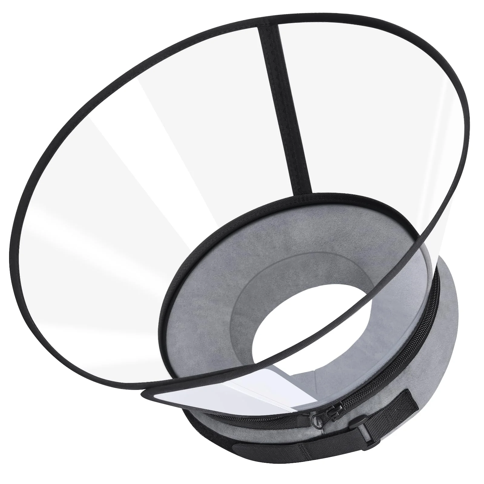 Fast ICOYEA Sponge Core Donut Dog Cone Size 6 Gray — No Inflation Soft Recovery Collar Powerful