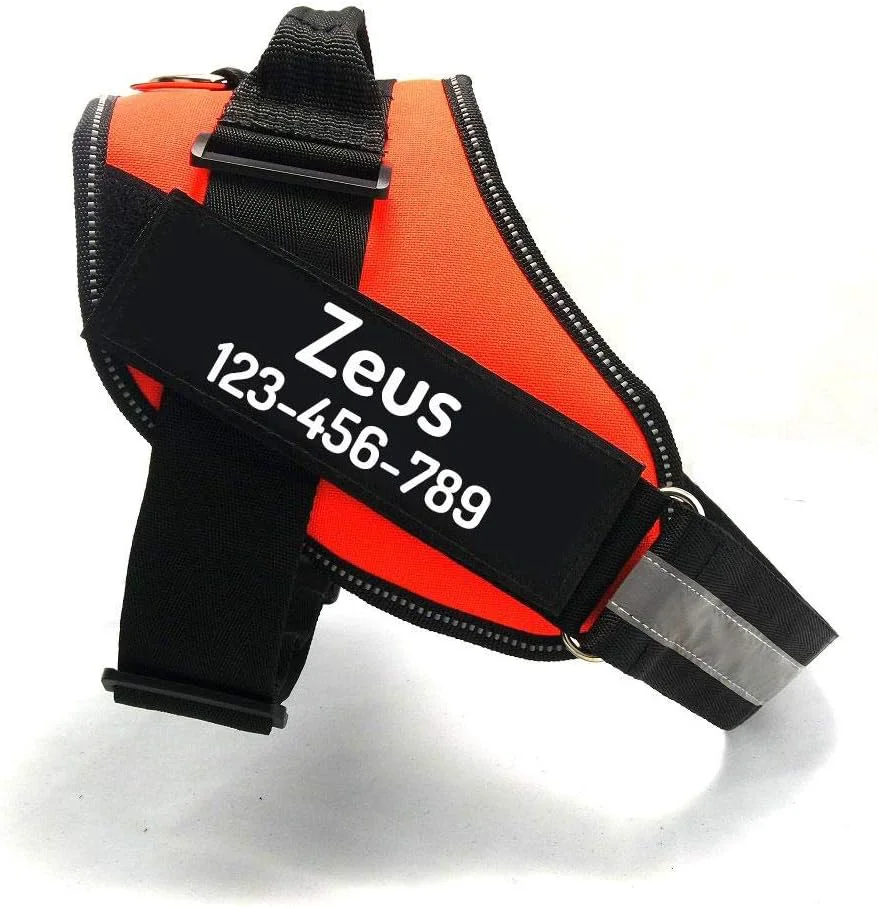 Optimized PawPawify Custom No Pull Dog Harness with Name and Phone Number Heavy Duty Personalized Pet Vest to Prevent Tugging Pulling or Choking Training and Walking Orange XXL 85-140 LBS Refined
