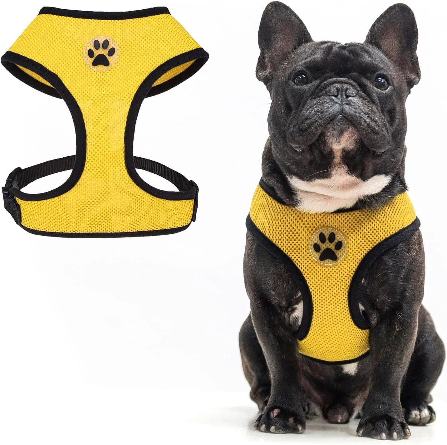 Pure BINGPET No Pull Dog Harness Soft Mesh Breathable All Weather Vest Harness Safety Protection Design Durable Adjustable Step-in Easy Walk Dog Harness for Small Medium Large Dogs Yellow M Optimized