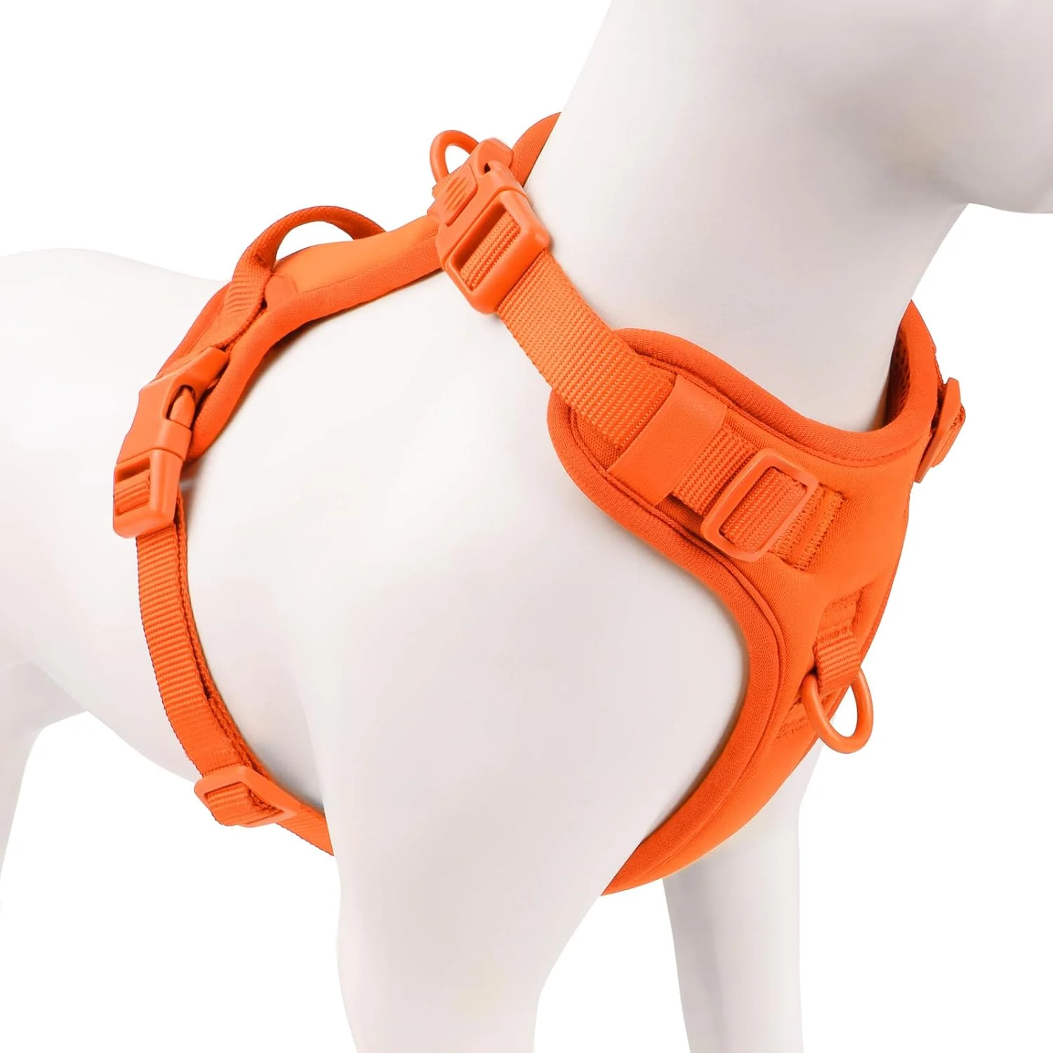 Durable No Pull Dog Harness Puppy Vest with Front Clip for Small Medium Large Sized Dog Orange L Top-Quality