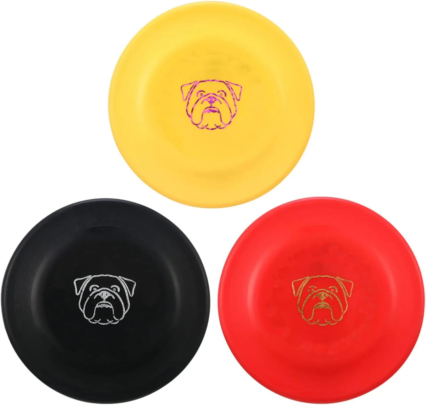 Organic Dog Flying Disc 3 Pcs Competition Dog Flyer Toy Soft Indestructible Rubber Lightweight Flying Discs Toy for Dogs - Floats On Water Gentle On Teeth and Gums Premium