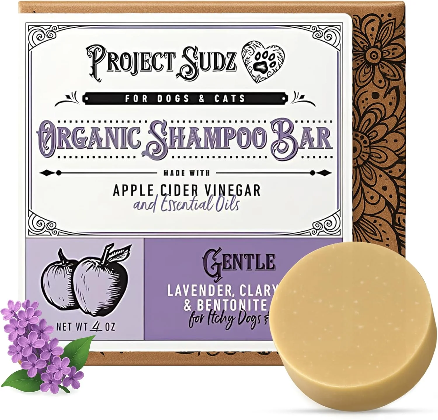 Recyclable Gentle All Natural Dog Shampoo for Dry Coat for Sensitive Skin Bar Shampoo for Dogs Organic Dog Shampoo Sensitive Skin Lavender 1 Contemporary