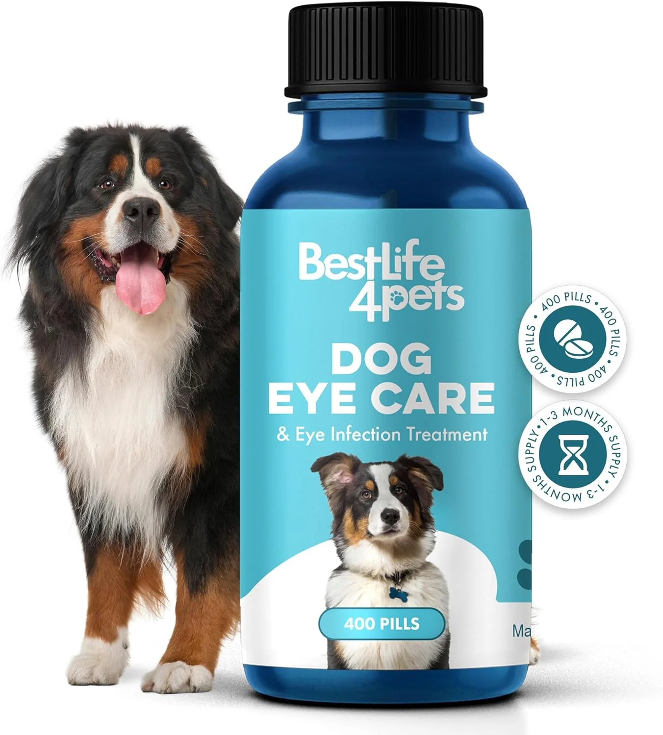 Eco-Friendly Dog Eye Care Infection Treatment Natural Dog Supplements for Conjunctivitis Swelling Dry Eyes and Discharge Easy to Use No More Struggle with Canine Drops 400 Small Pills Long-Lasting
