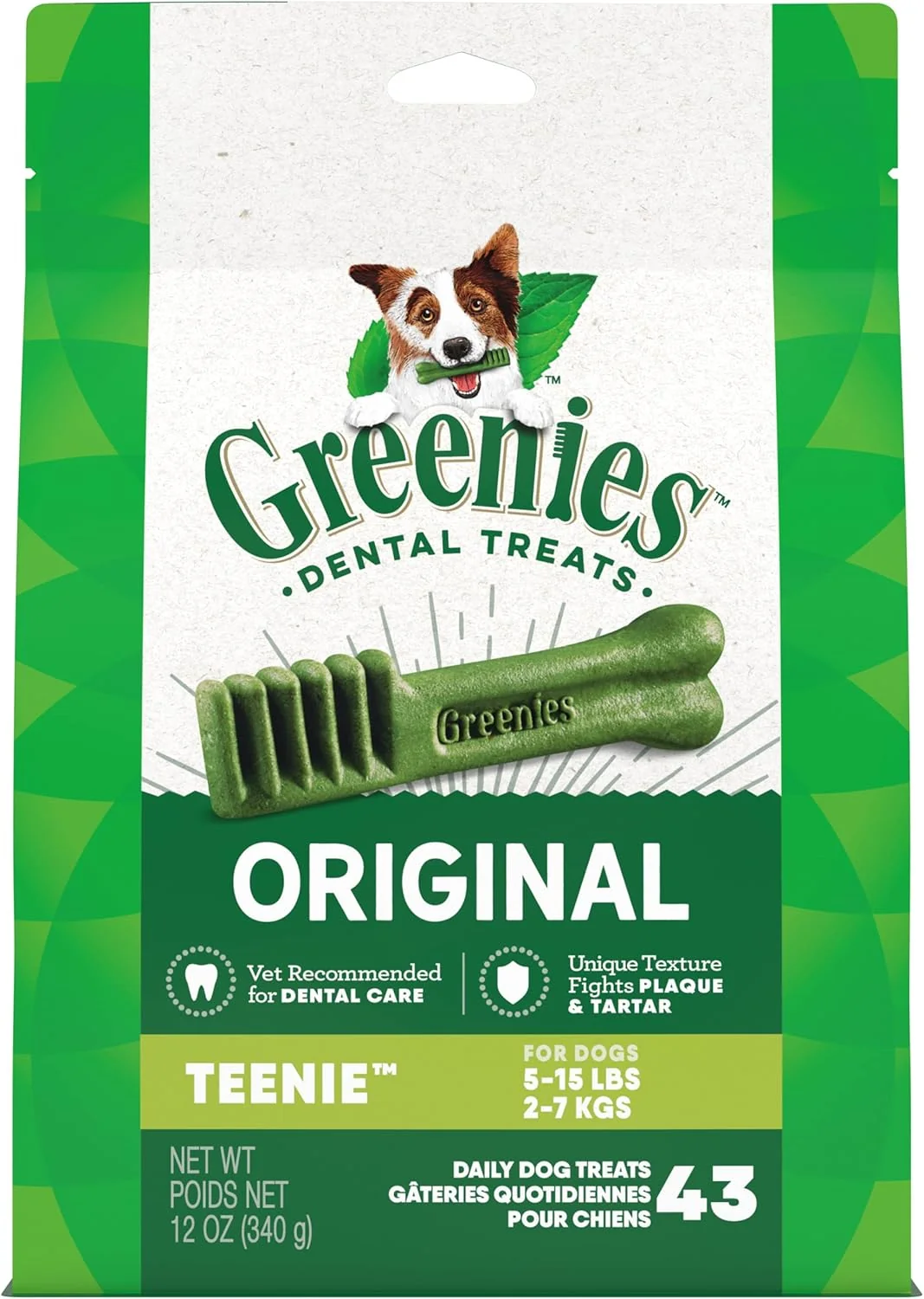 Exclusive Greenies Teenie Dental Dog Treats 12 oz. Pack 43 Treats Stylish