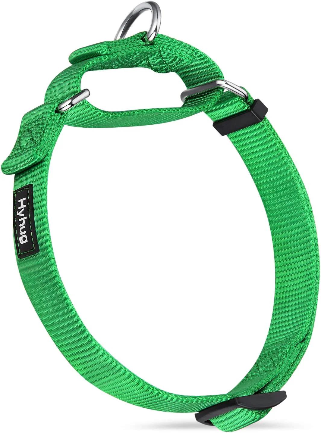 Enhanced Hyhug Martingale Dog Collar Without Buckle Anti Escape No Slip Heavy Duty Nylon Colorfast Adjustable Pet Supplies for Medium Breeds Medium Lime Green Clean
