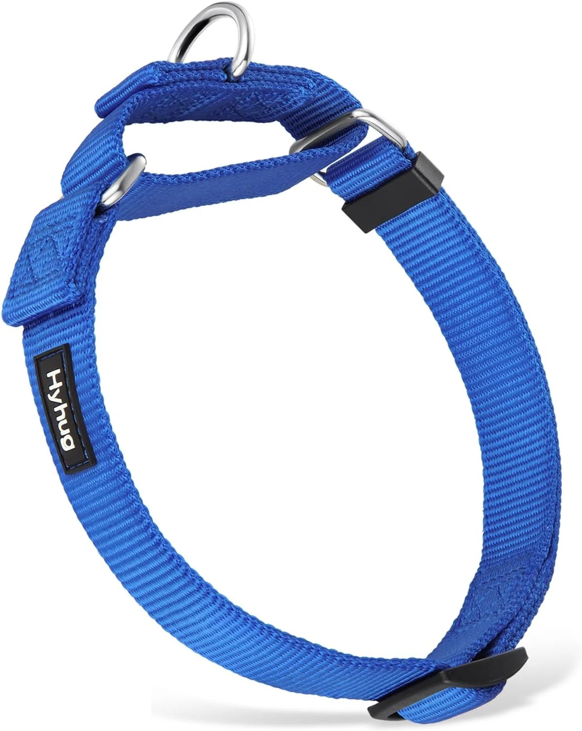 Clean Hyhug Martingale Dog Collar Without Buckle Escape Proof No Slip Heavy Duty Nylon Colorfast and Adjustable Pet Supplies for Medium Breeds Medium Bright Blue Verified