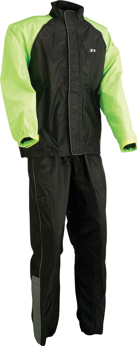 Long-Lasting Z1R 2-Piece Rainsuit - Black Hi-Vis - Large 2851-0538 Organic