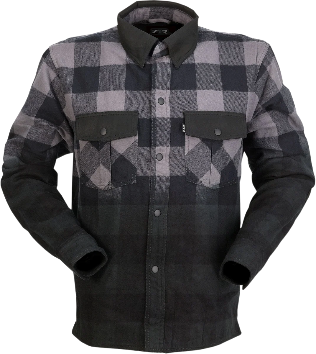 Verified Z1R Duke Ombre Flannel - Gray Black - 5XL 2840-0164 High-End