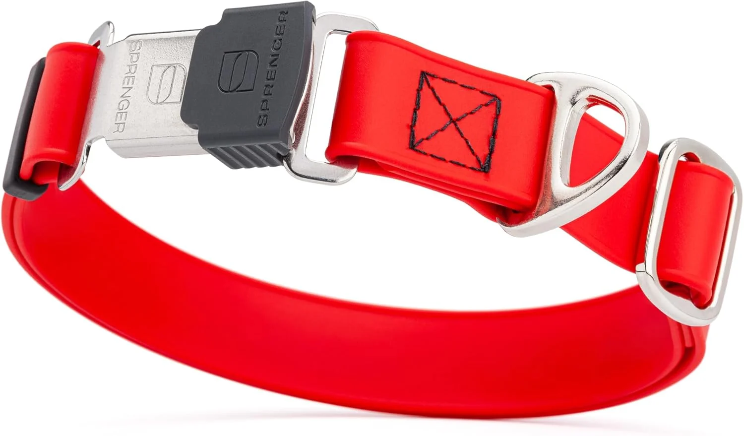 Specialty Dogline Biothane Waterproof Dog Collar with Herm Sprenger Stainless Steel Quick Release Buckle – Heavy Duty Tactical Durable Collar for Dogs – Comfortable and Safe Pet Collar W 1 L 15-25 Red Sustainable