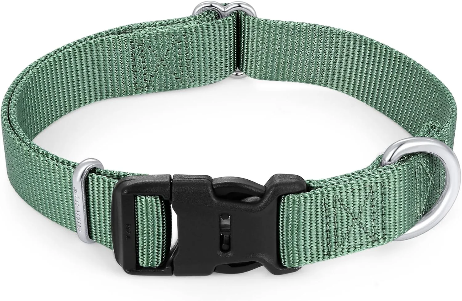 Green Mikivery Nylon Dog Collar with Quick Release Buckle Soft Adjustable Sturdy for Small Medium Large Dogs Emerald L User-Friendly