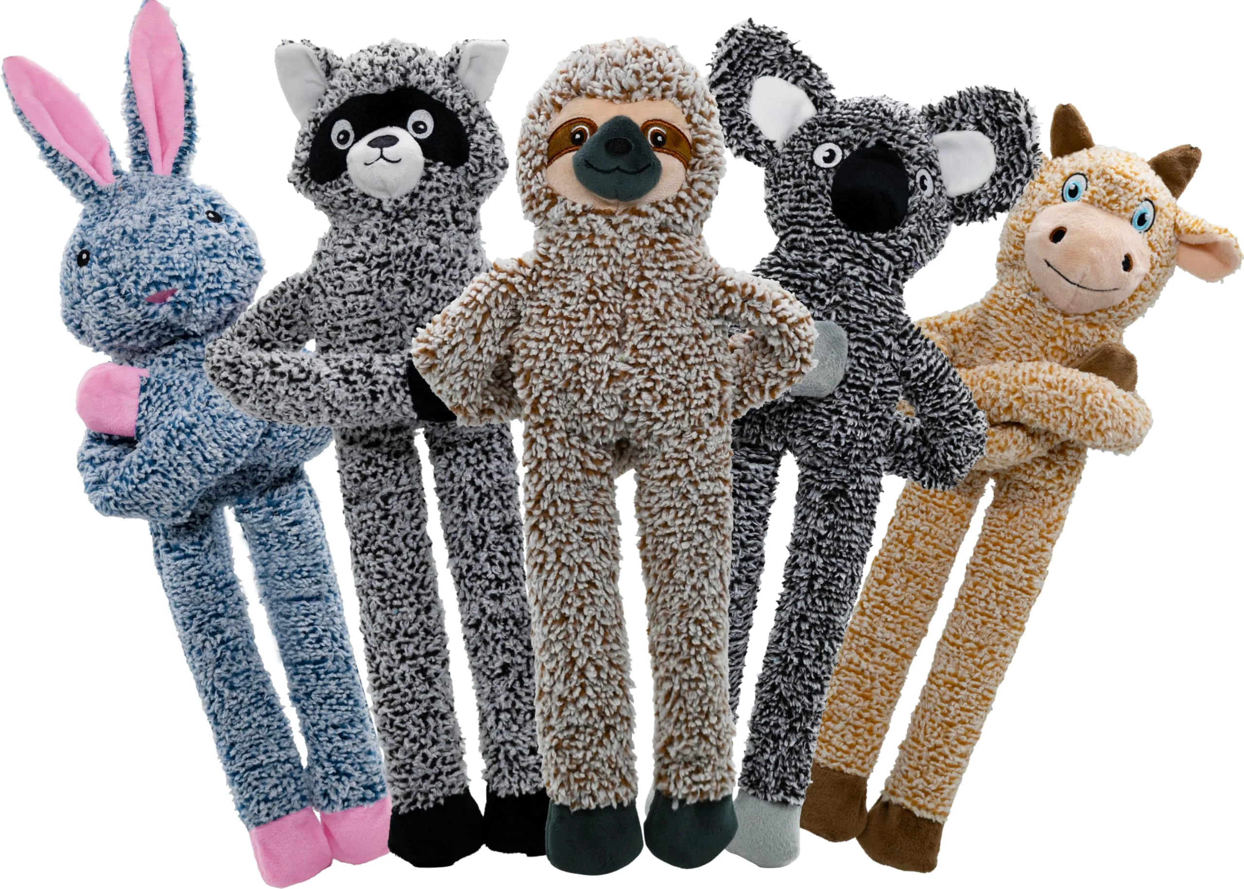 High-End BUYPOW No Stuffing Dog Toys for Large Dogs - 5 Pack Squeaky Plush Chew Toys Elite